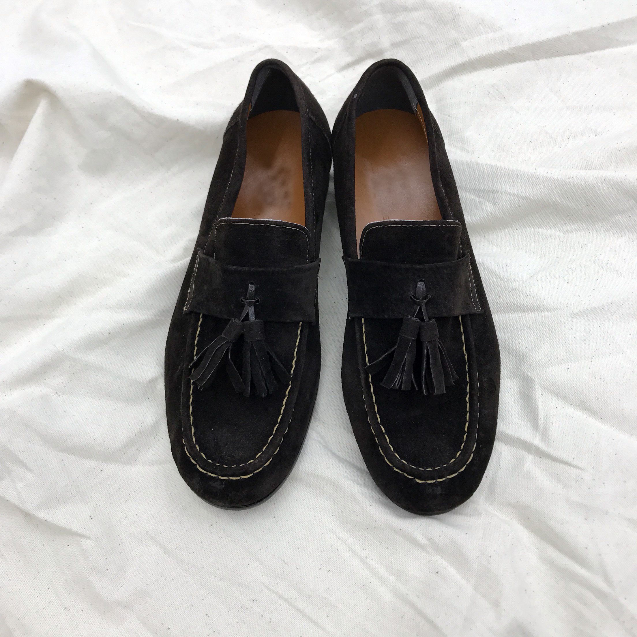 Men's suede tassel looper handmade shoes 7color