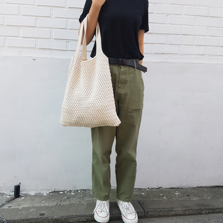 Discount discount handbag knit bag eco bag 4color 