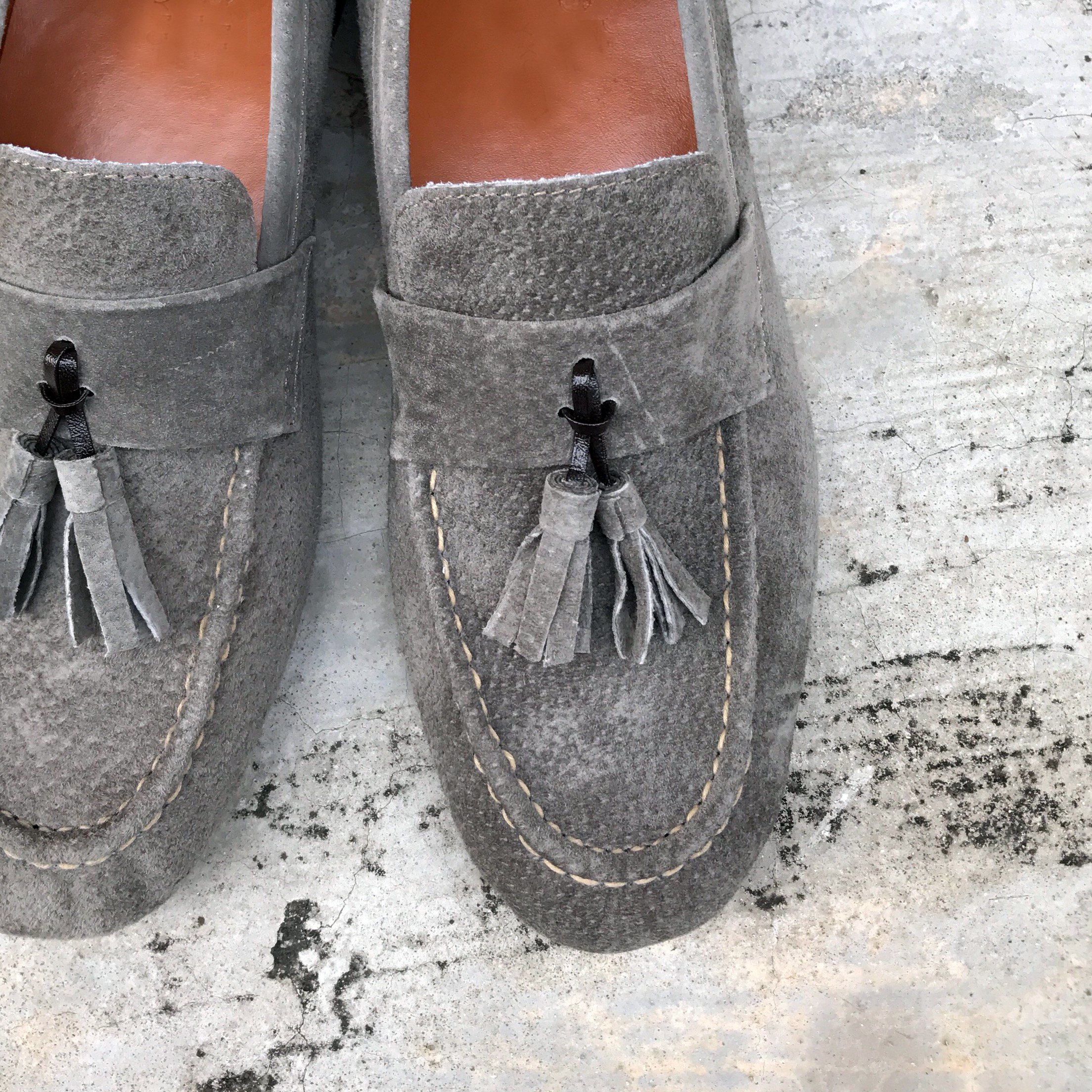 Men's suede tassel looper handmade shoes 7color