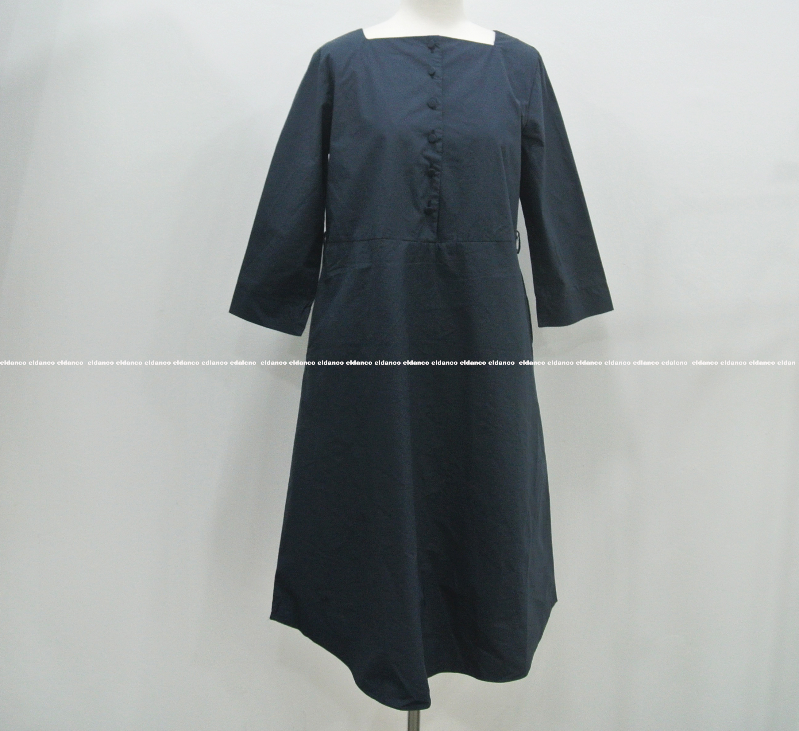 Ruzupit double-sided buttons Long dress Pregnant w