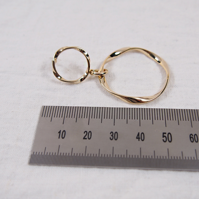 Twisted Ring Gold Color Drop Earring Anti-allergy 