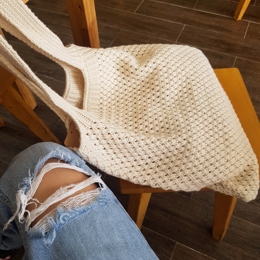 Discount discount handbag knit bag eco bag 4color 