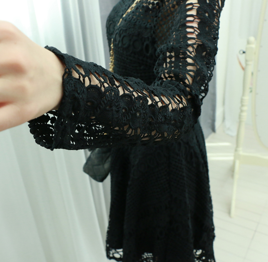 Heart Signal Bae Yun-kyung Red Wine Lace One Piece