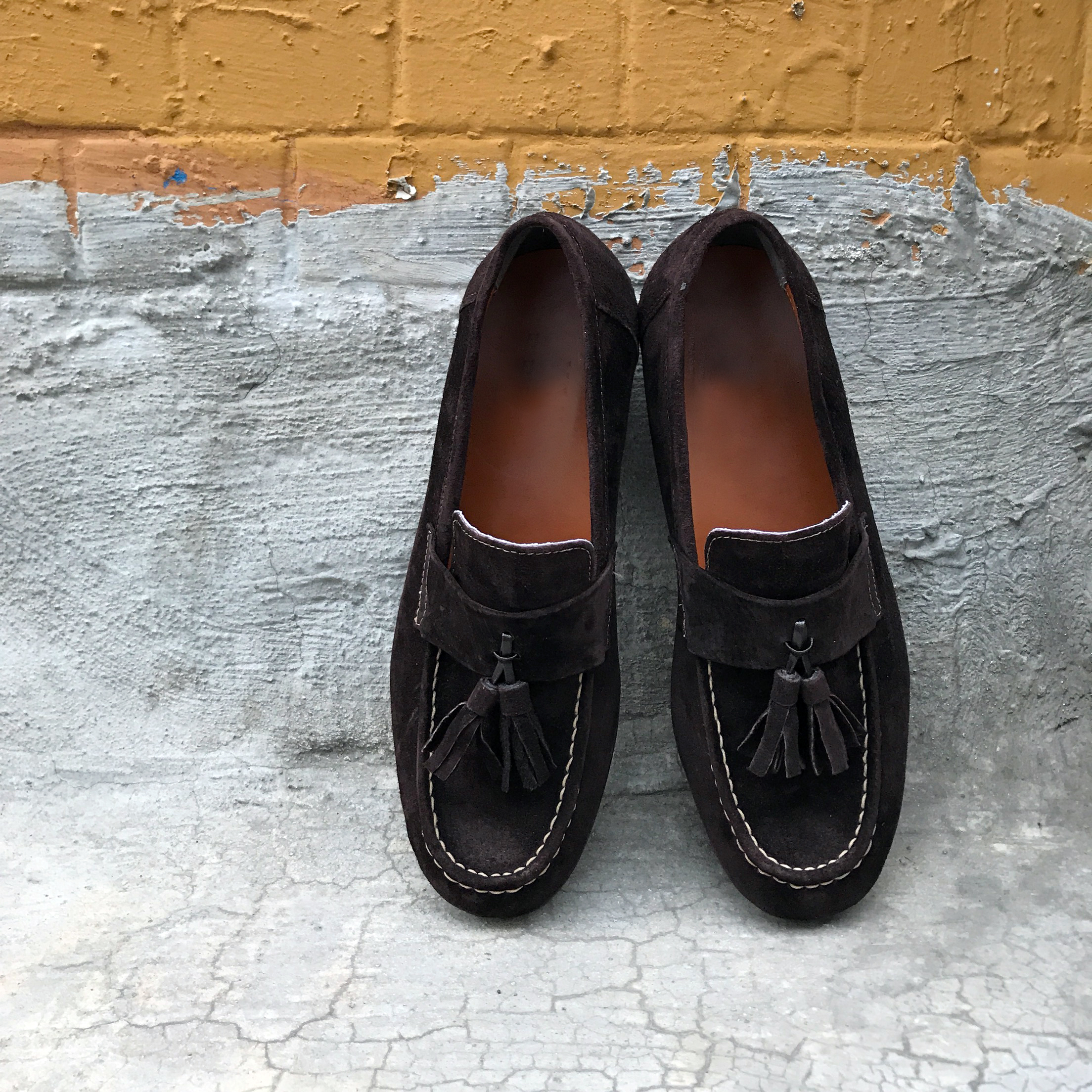 Men's suede tassel looper handmade shoes 7color