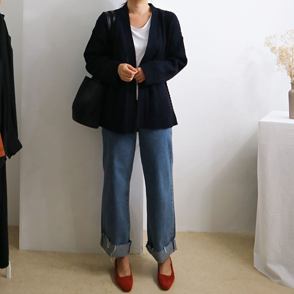 Women Jeans Pants Fall High Waist Long Wide Wide D