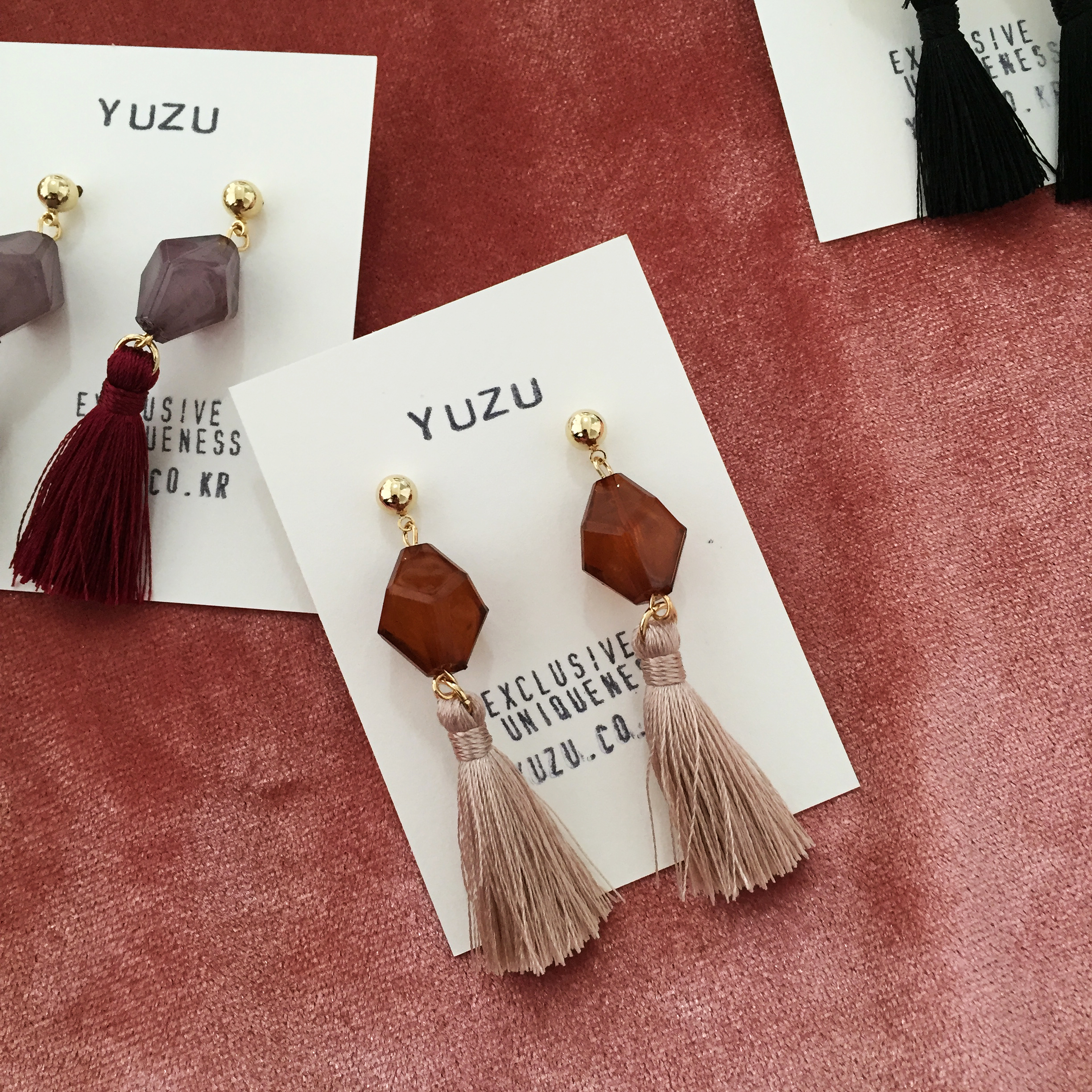 Tasswood earrings 5 ​​species 8900 won Tassle autu