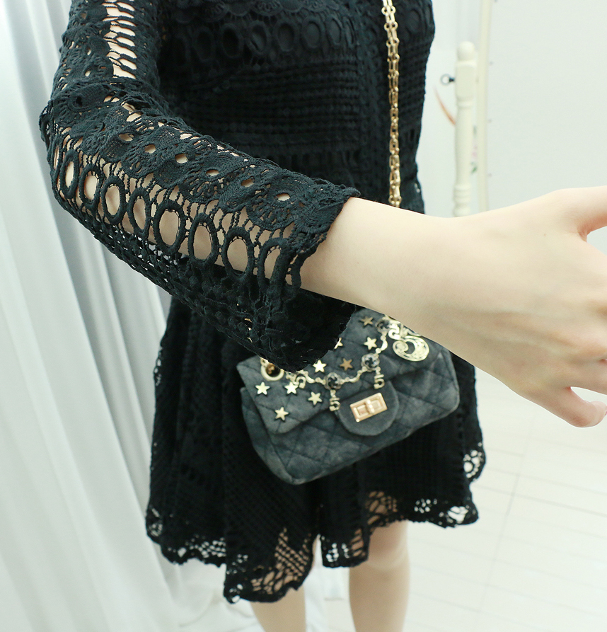 Heart Signal Bae Yun-kyung Red Wine Lace One Piece