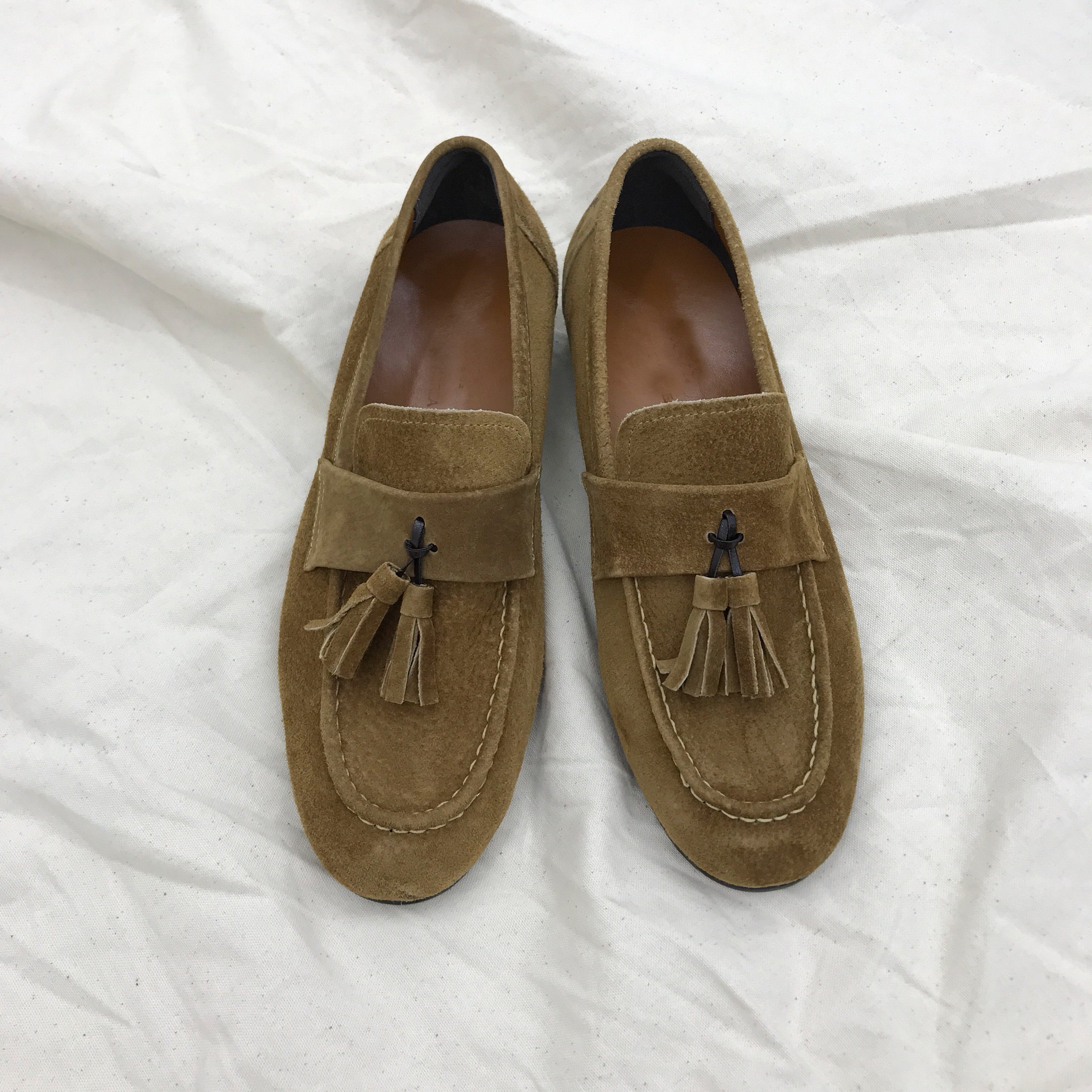 Men's suede tassel looper handmade shoes 7color