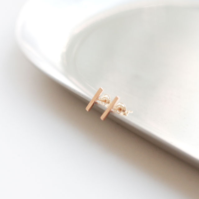 Mini Stick 14k Earring Gold 30s 14k Daily 14k Simp