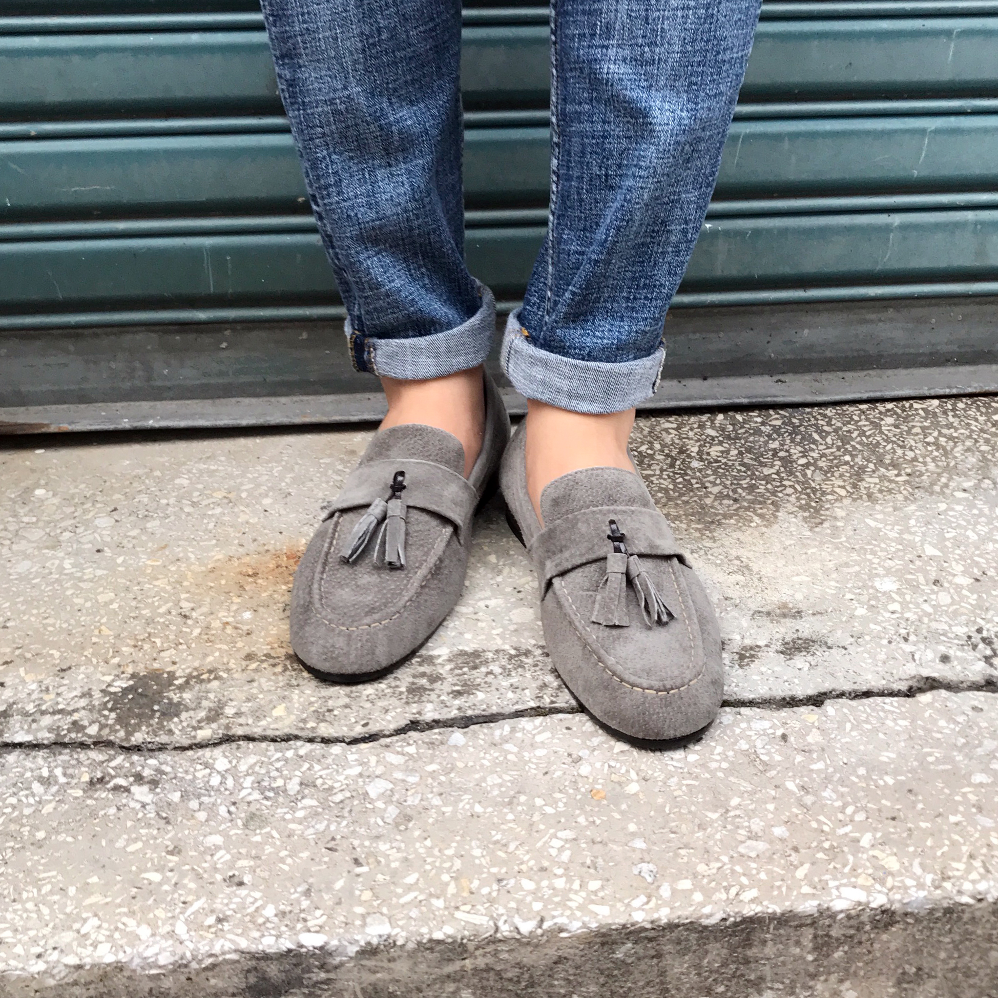 Men's suede tassel looper handmade shoes 7color