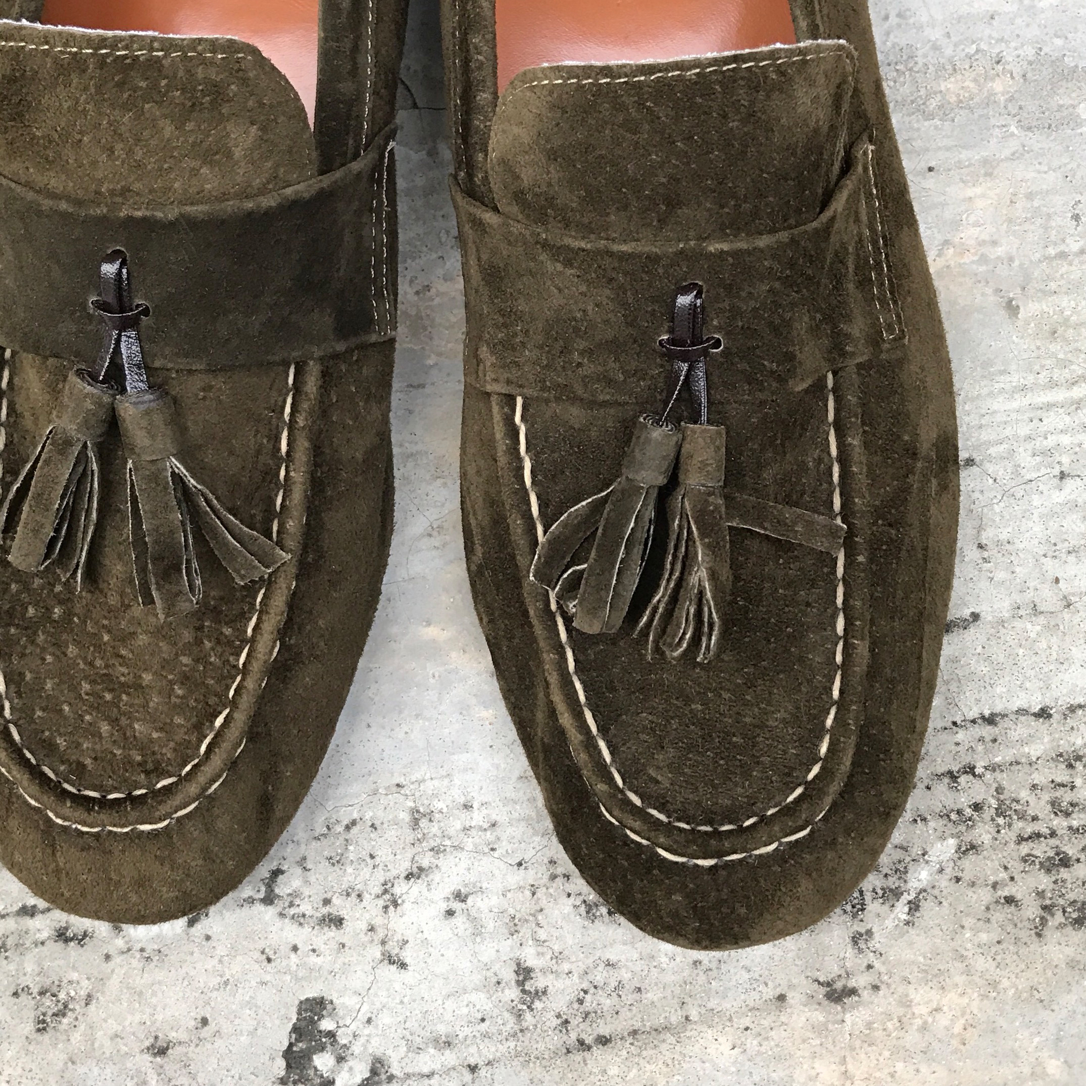 Men's suede tassel looper handmade shoes 7color