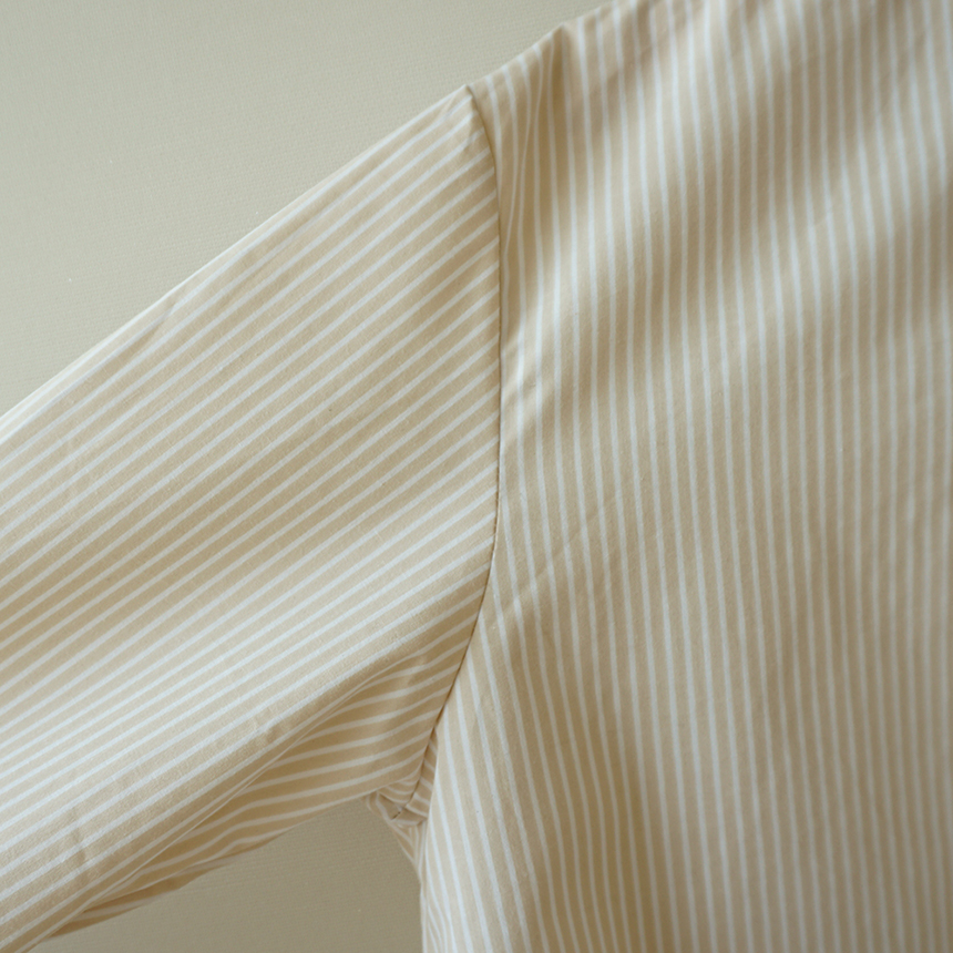 Loose-fit striped cuff -s-shirt Women's Fall Fa