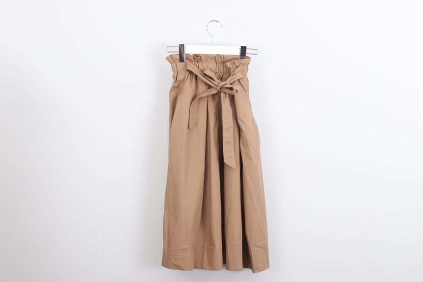 High-waisted flared skirt H-line h Long Long skirt