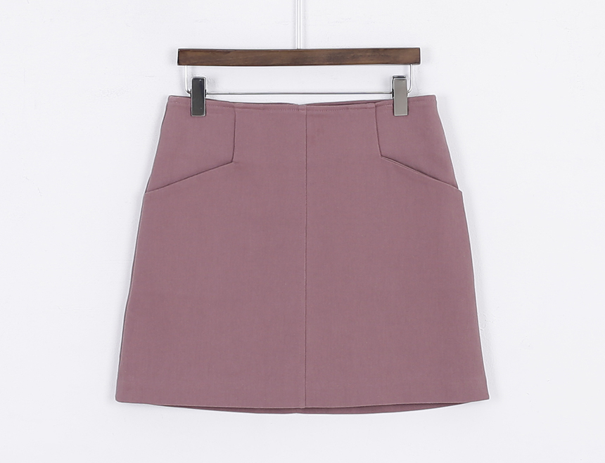 Dear A-line pocket mini skirt 4color Ballack coord