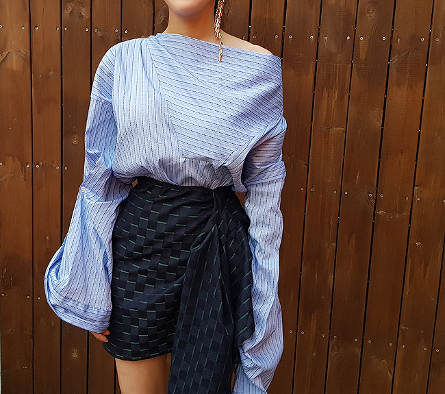 Jur Moe Unbalance Mini Skirt Fall