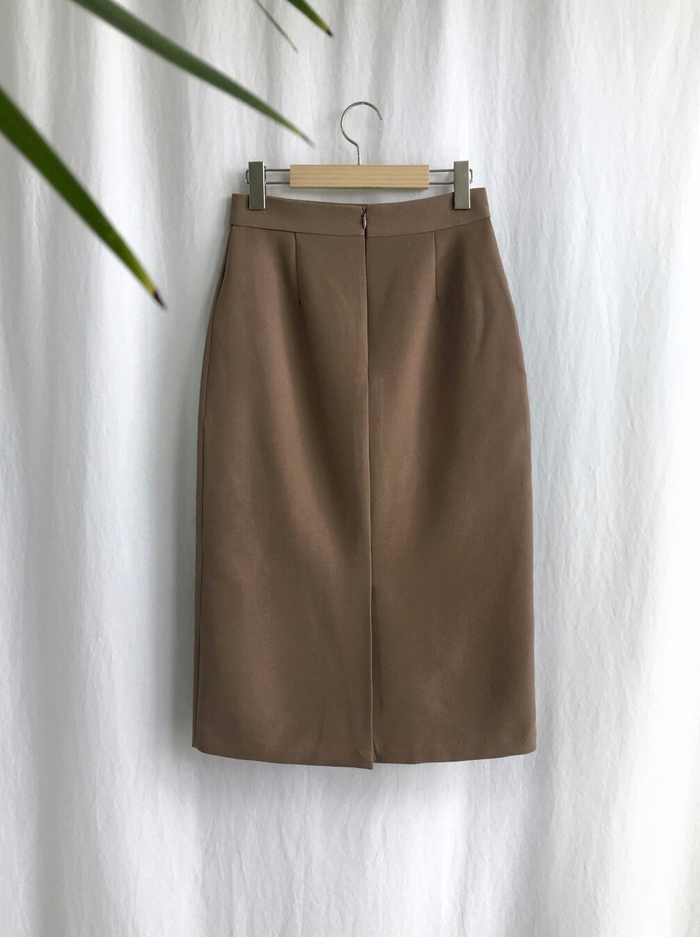 Autumn H linefit Long skirt Brown, Black Midi High