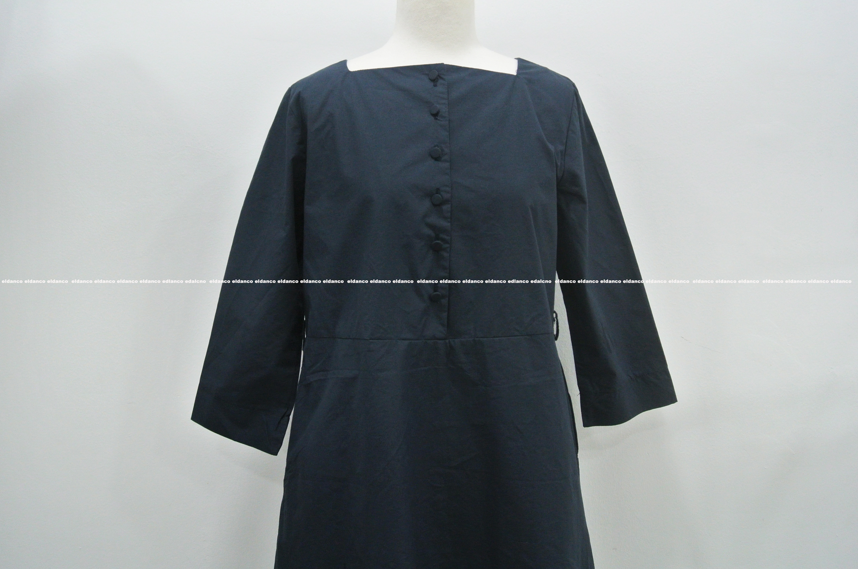 Ruzupit double-sided buttons Long dress Pregnant w