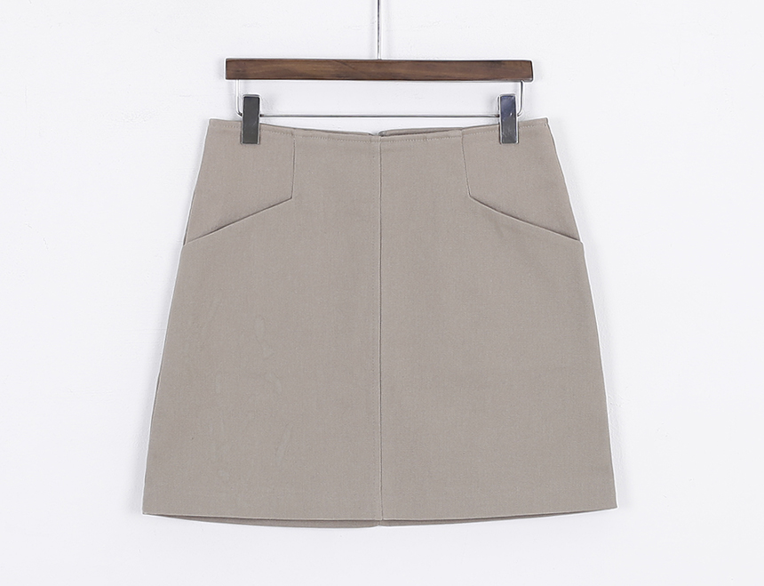 Dear A-line pocket mini skirt 4color Ballack coord