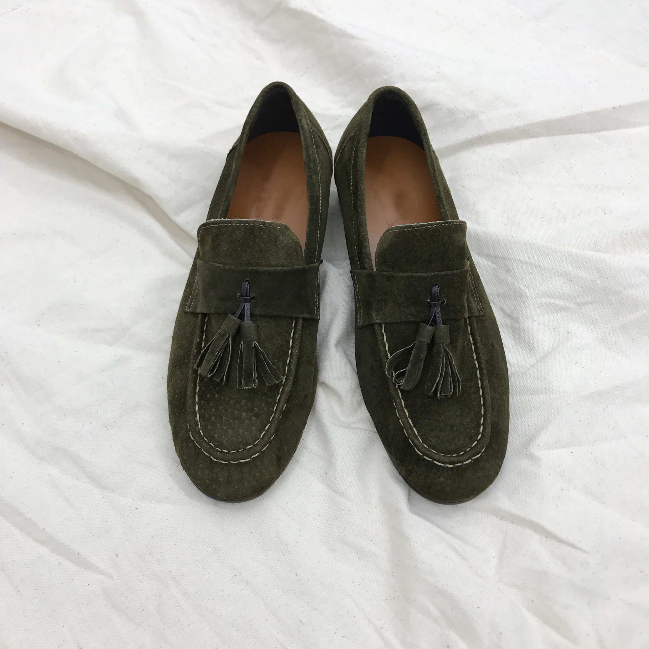 Men's suede tassel looper handmade shoes 7color