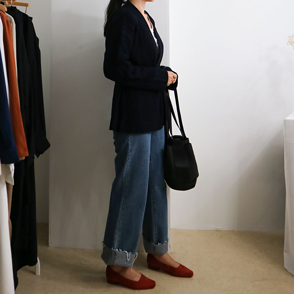 Women Jeans Pants Fall High Waist Long Wide Wide D