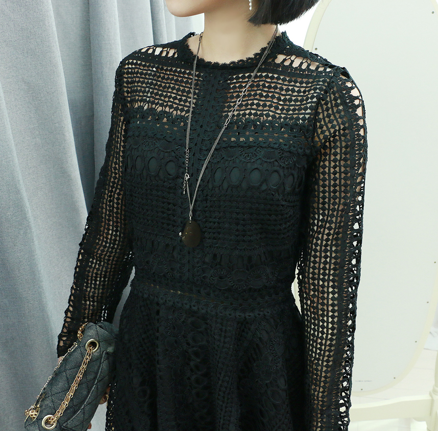 Heart Signal Bae Yun-kyung Red Wine Lace One Piece