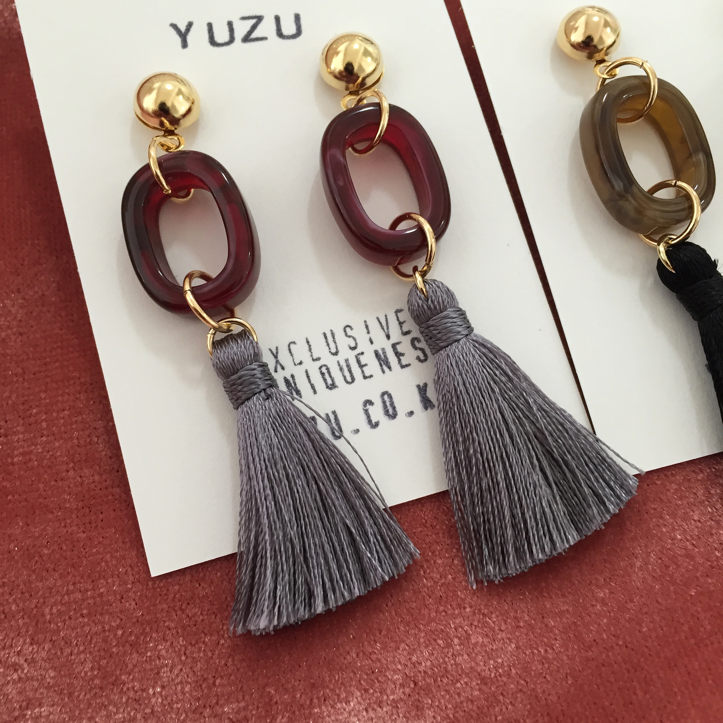 Tasswood earrings 5 ​​species 8900 won Tassle autu