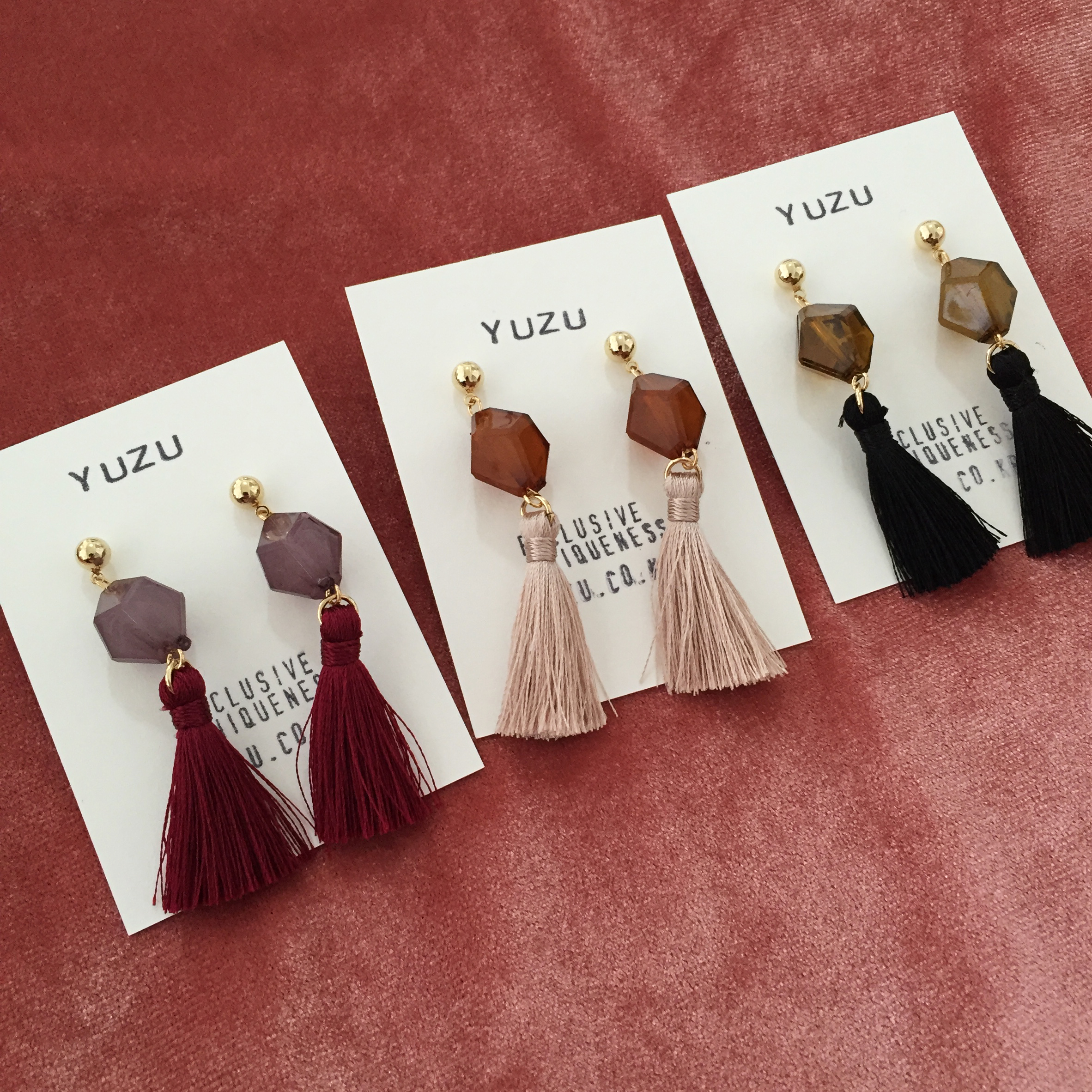 Tasswood earrings 5 ​​species 8900 won Tassle autu