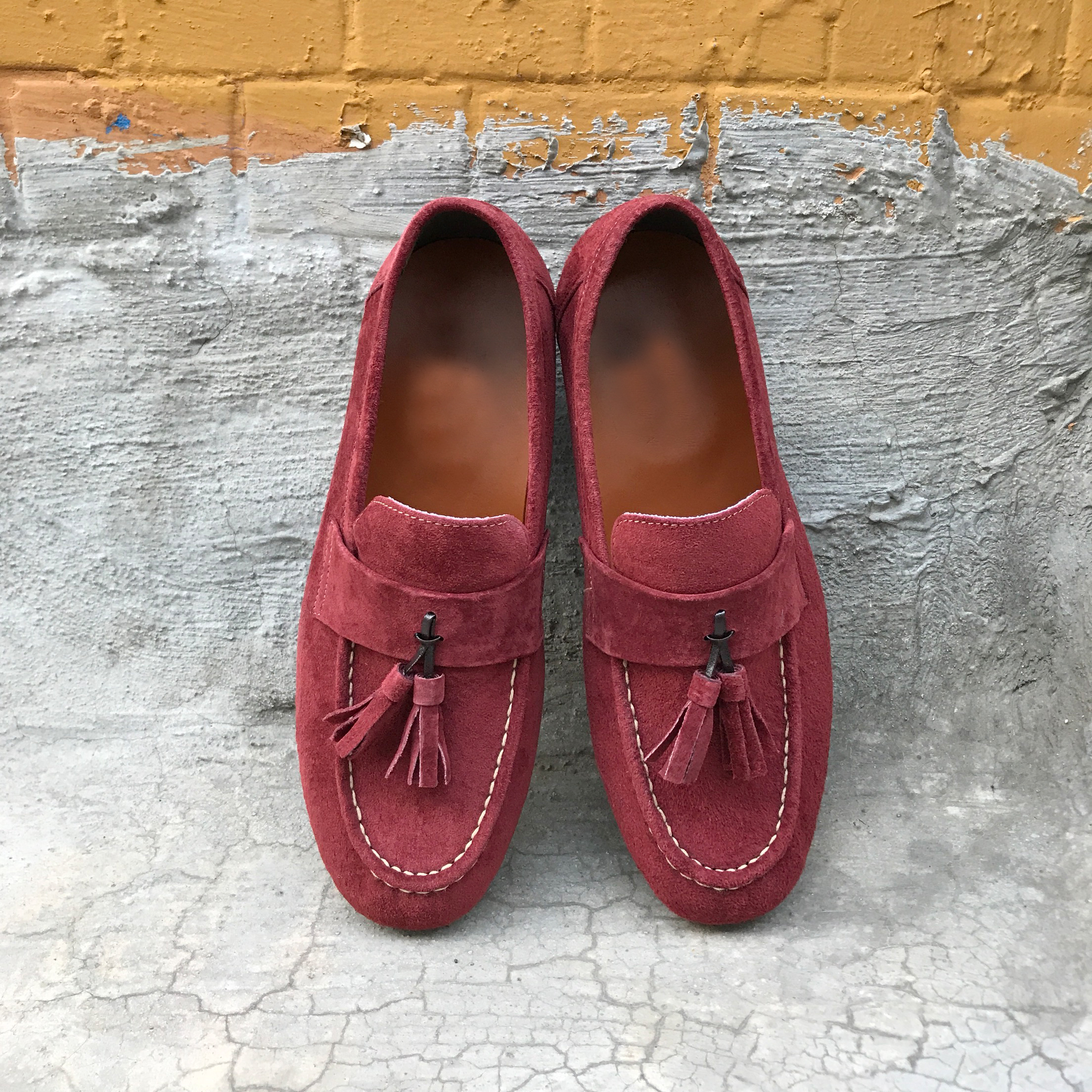 Men's suede tassel looper handmade shoes 7color
