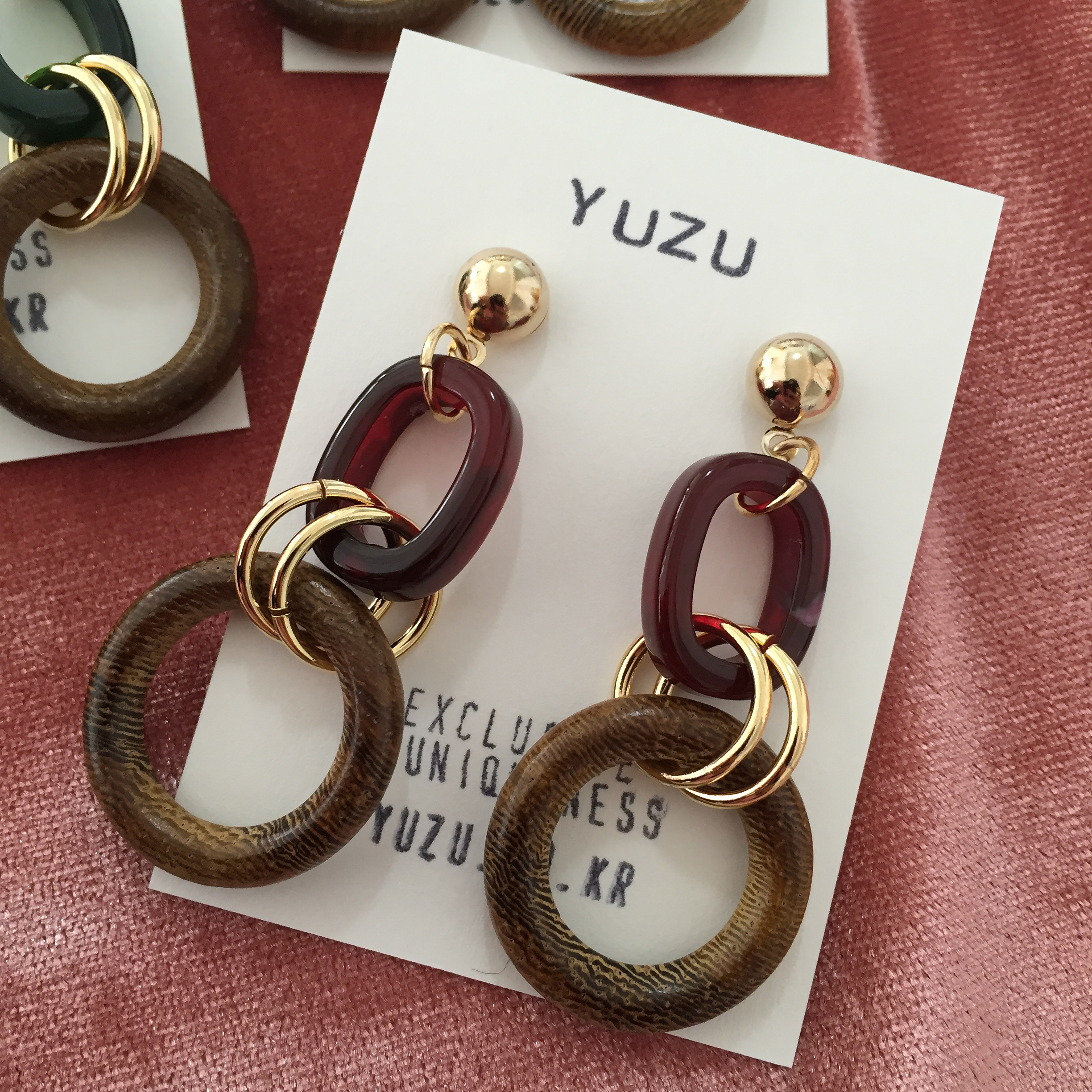 Tasswood earrings 5 ​​species 8900 won Tassle autu