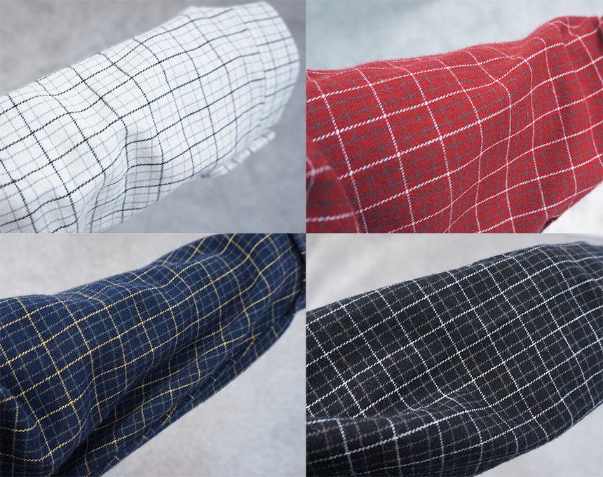 3-color buffet check southern 4color women shirt W