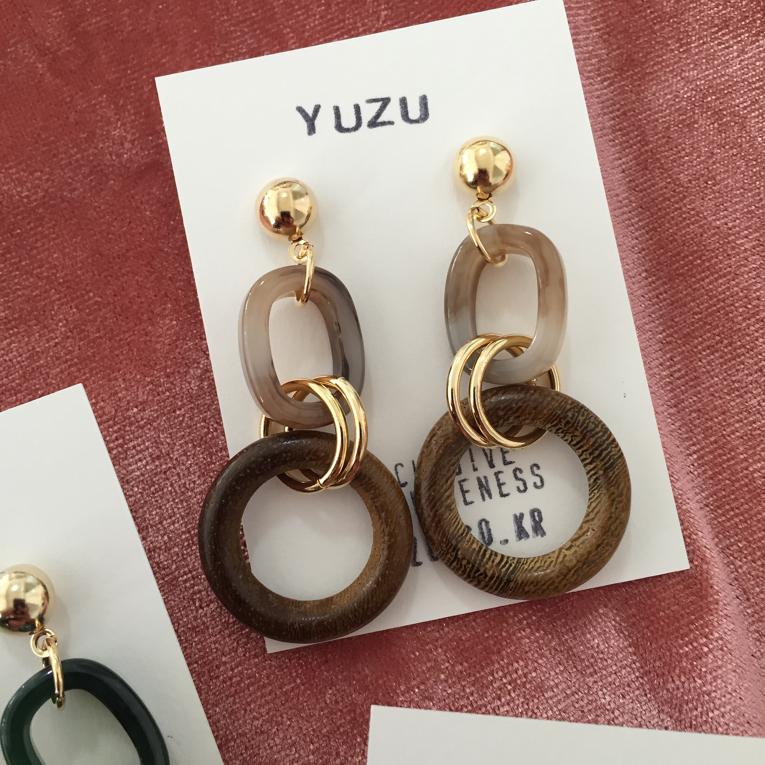 Tasswood earrings 5 ​​species 8900 won Tassle autu