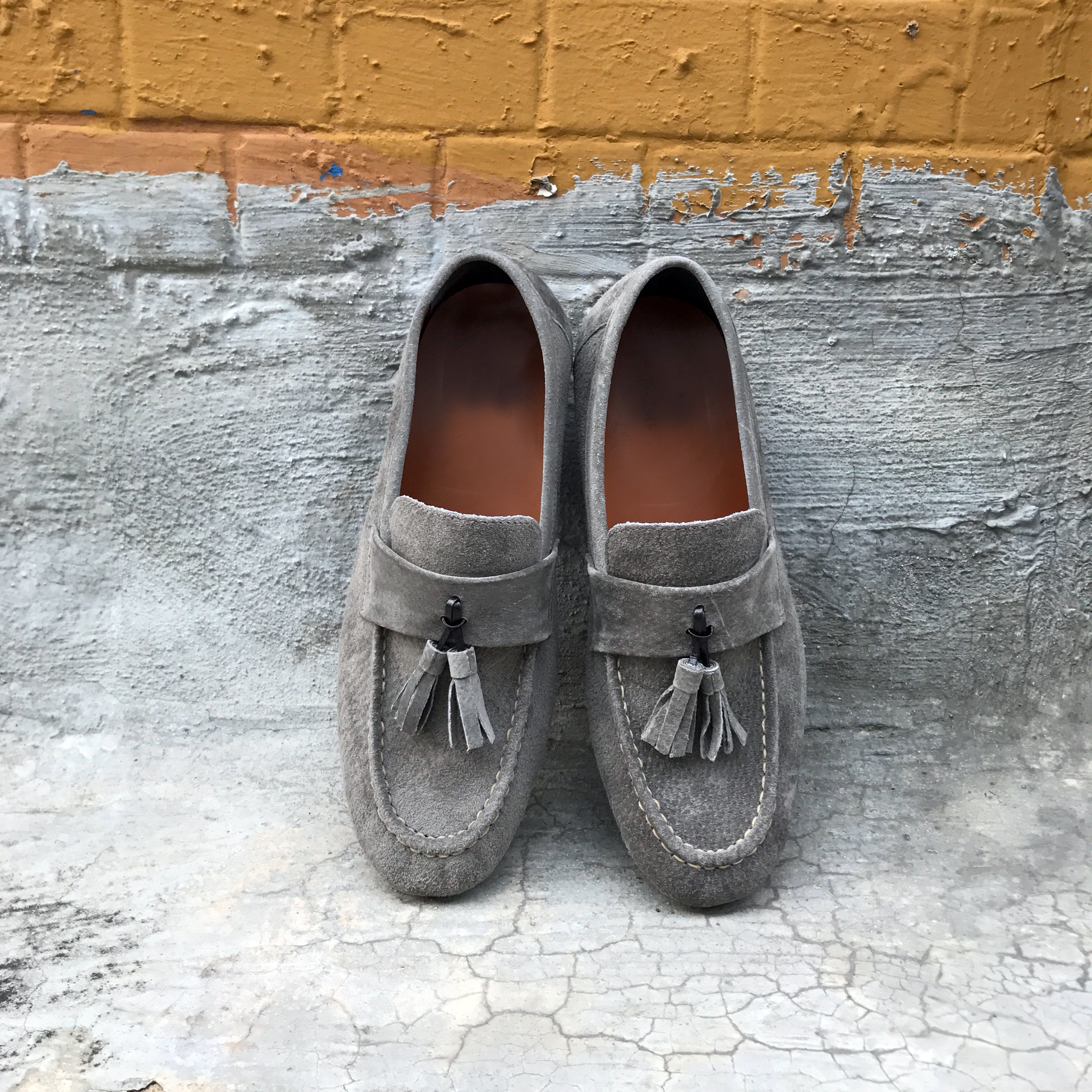 Men's suede tassel looper handmade shoes 7color