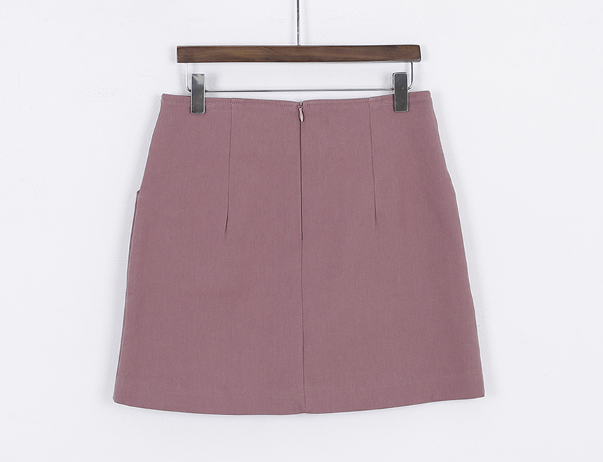 Dear A-line pocket mini skirt 4color Ballack coord