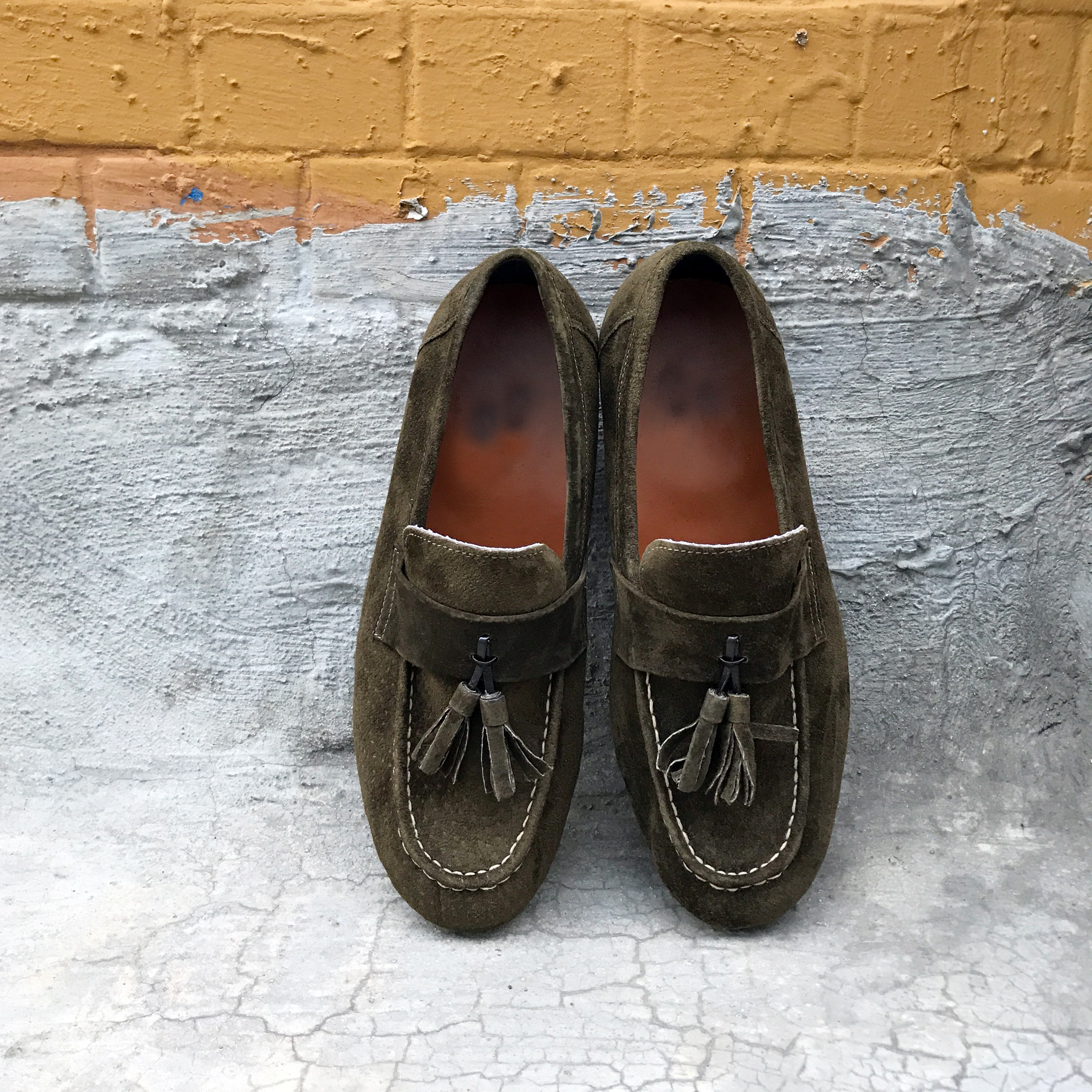 Men's suede tassel looper handmade shoes 7color