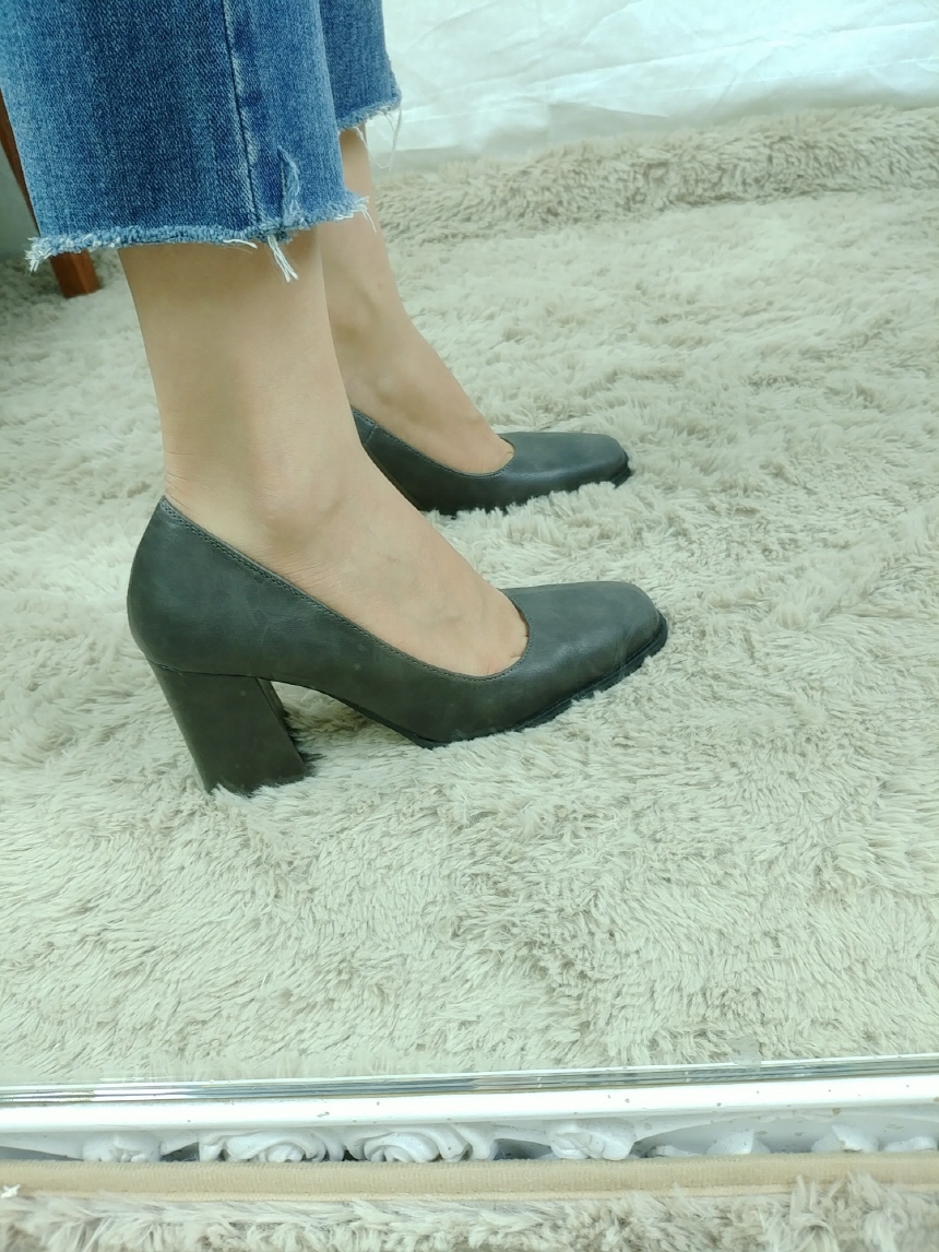 Shurum 709 Leather Women's Shoes Pumps Tongue M