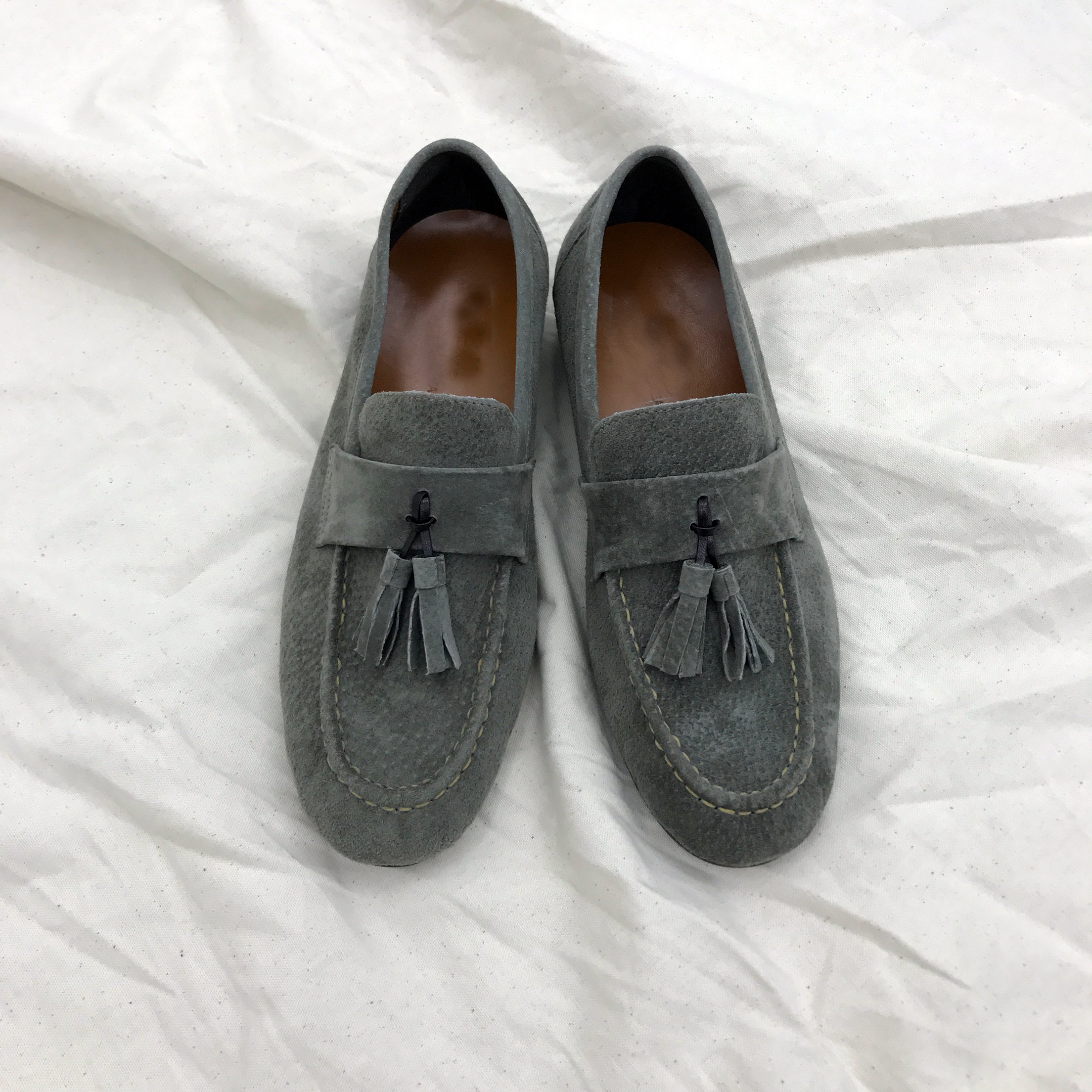 Men's suede tassel looper handmade shoes 7color