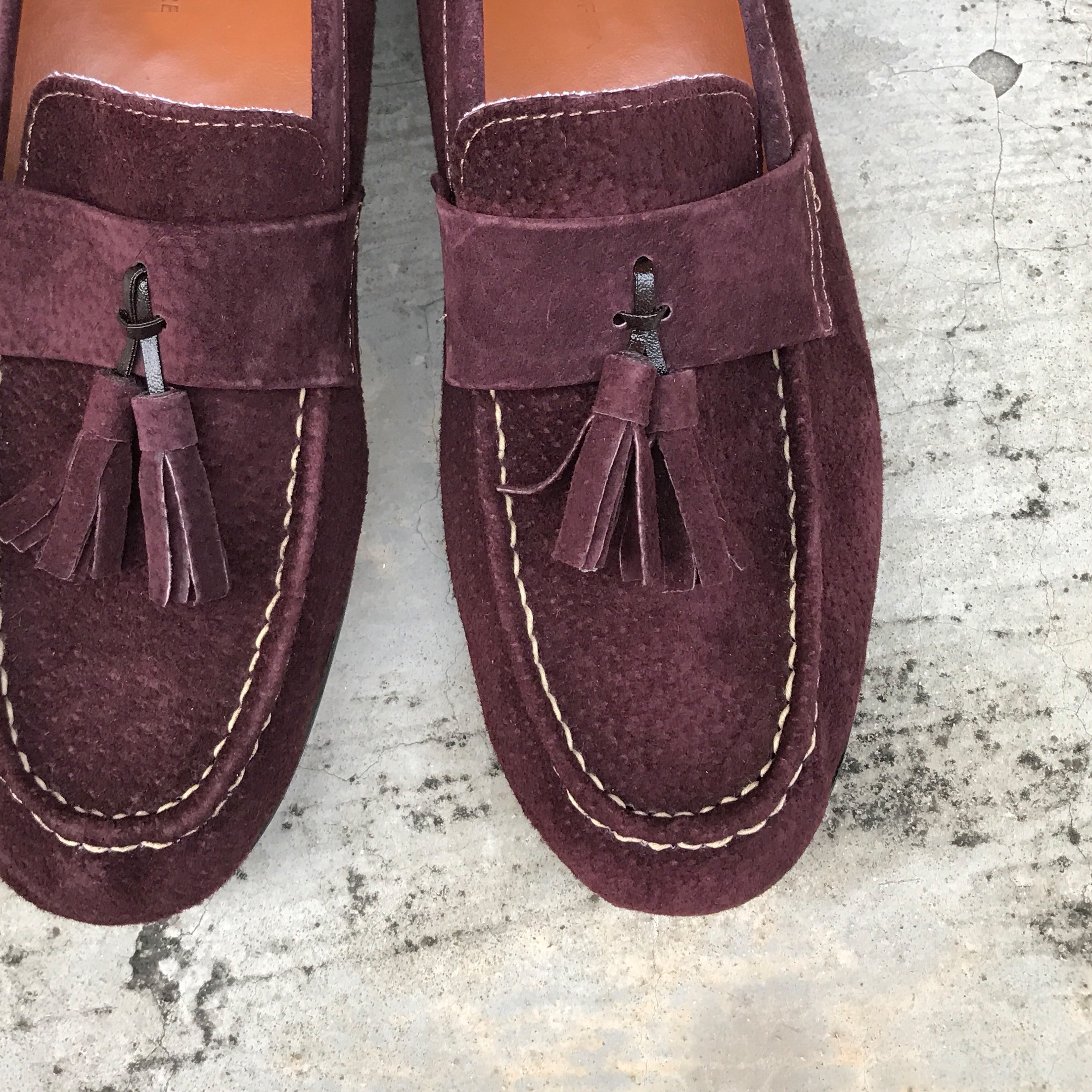 Men's suede tassel looper handmade shoes 7color