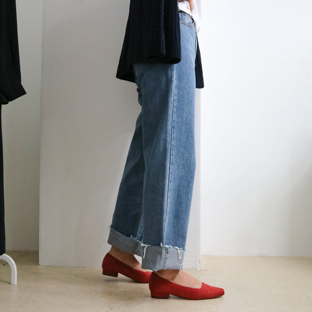 Women Jeans Pants Fall High Waist Long Wide Wide D