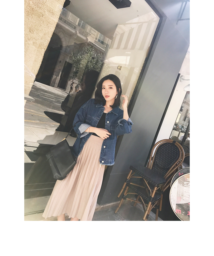 Mica La Fall Winter Pleated Knit Long Skirt Pleate