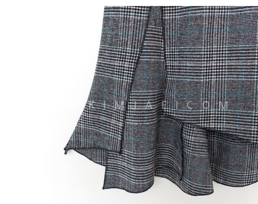 Unchecked Skirt 2color Mermaid Mermaid Skirt Autum