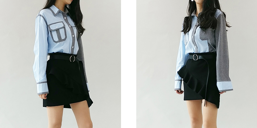 Female Autumn Belt Tarrrill Mini Skirt College Stu