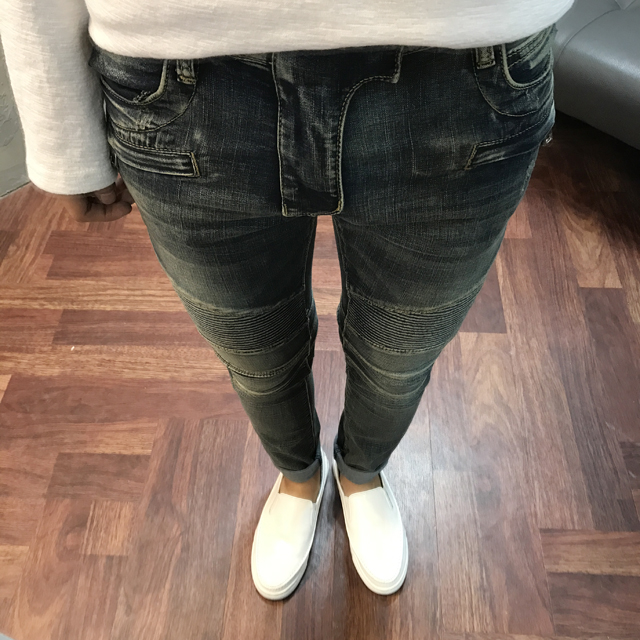 Korea Jeans Pants Knocking Embossed Jeans Pants Me