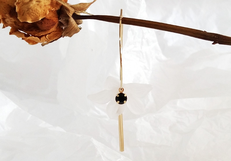 925 Silver Flower Drop Earrings Silver Earring Fem