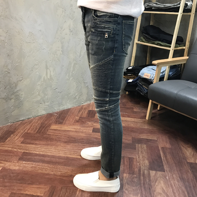 Korea Jeans Pants Knocking Embossed Jeans Pants Me