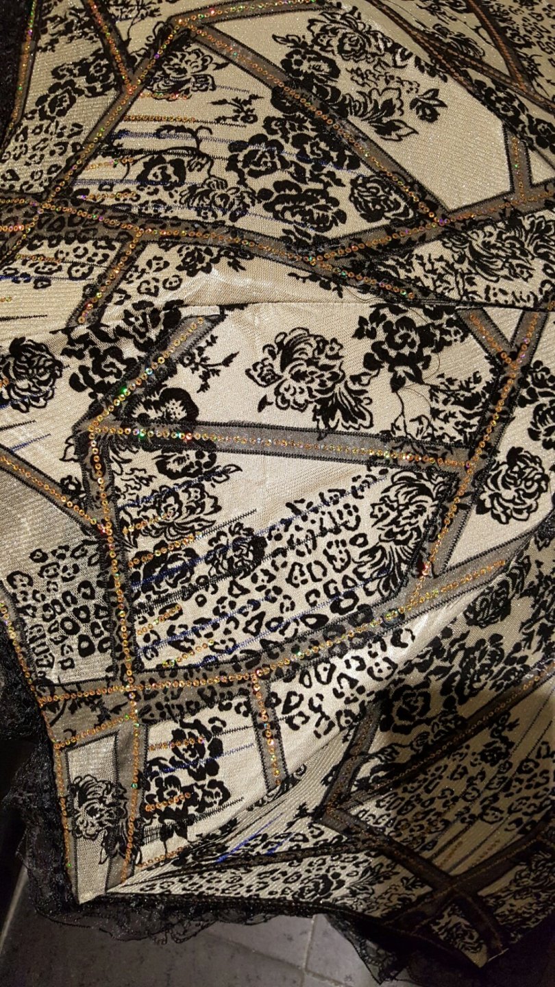 Mini Umbrella Pretty Antique Beads Sequin Mass Flo