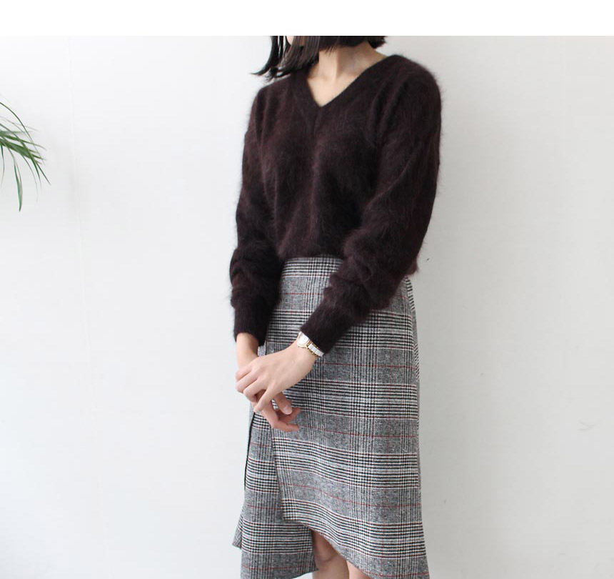 Unchecked Skirt 2color Mermaid Mermaid Skirt Autum