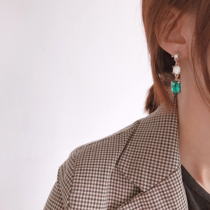 Antique Swarovski Stones Cubic Crystal Antique Ear