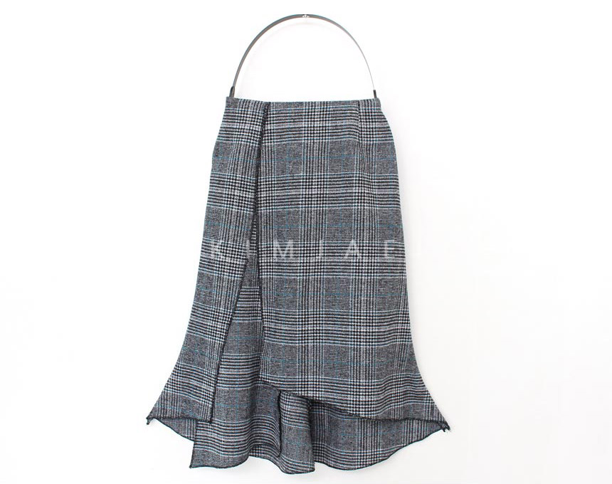 Unchecked Skirt 2color Mermaid Mermaid Skirt Autum