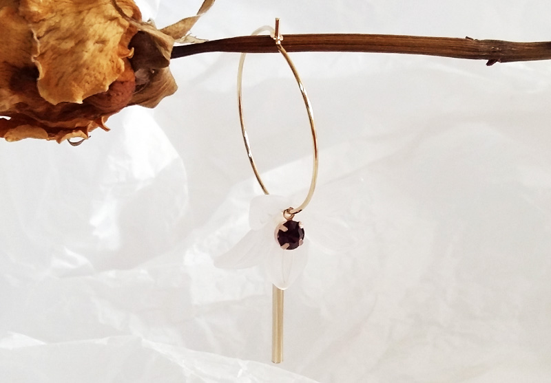 925 Silver Flower Drop Earrings Silver Earring Fem