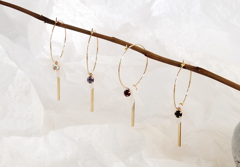 925 Silver Flower Drop Earrings Silver Earring Fem